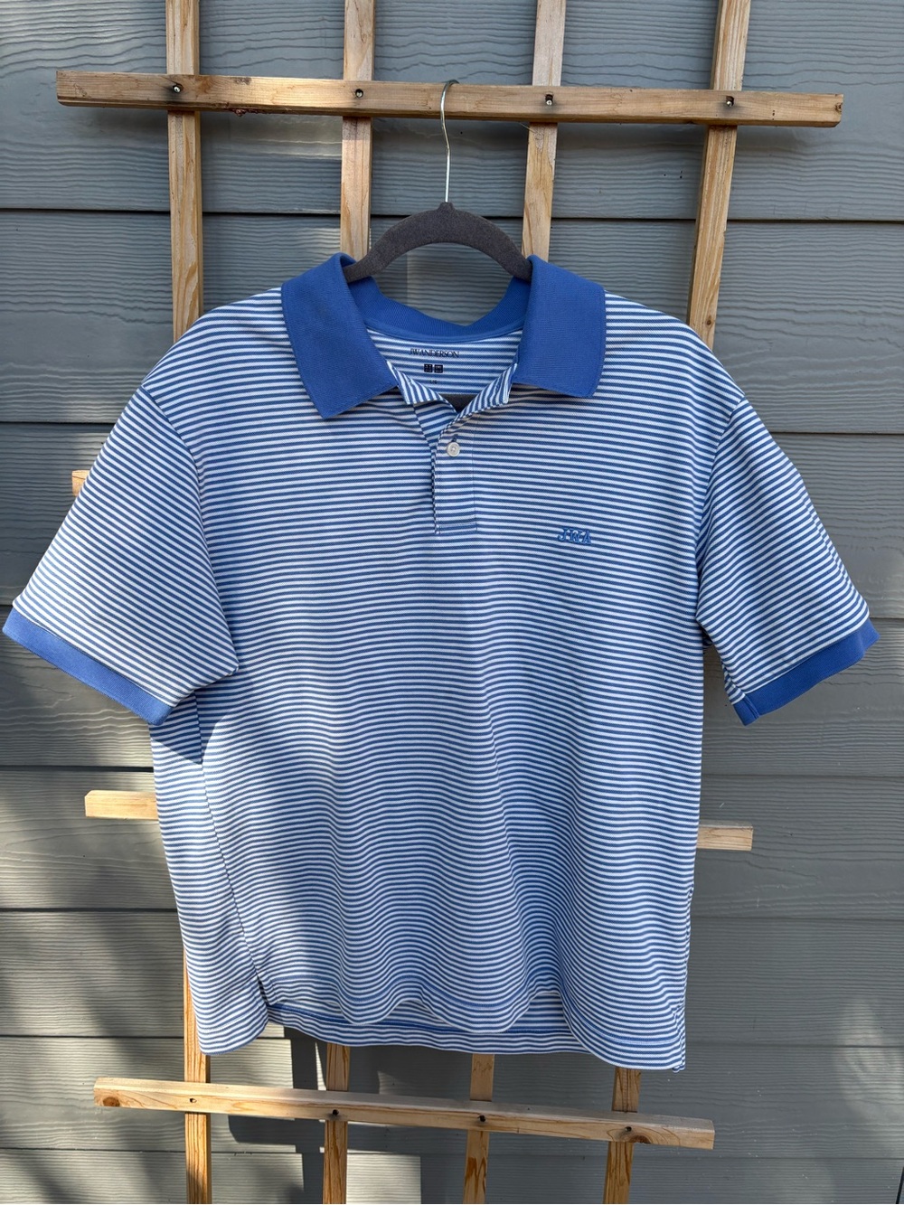 JW ANDERSON for UNIQLO Blue and White Striped Polo